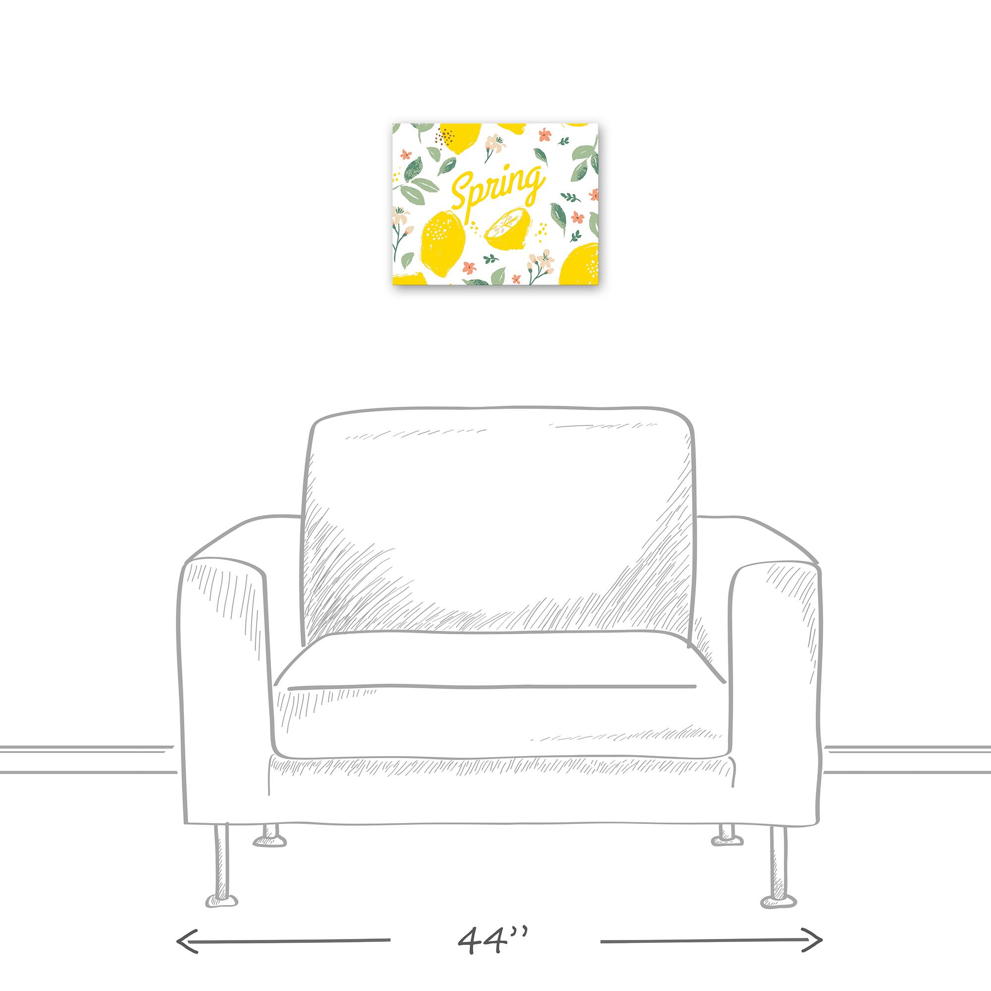 Spring Lemon Pattern 11" x 14" Canvas Wall Art